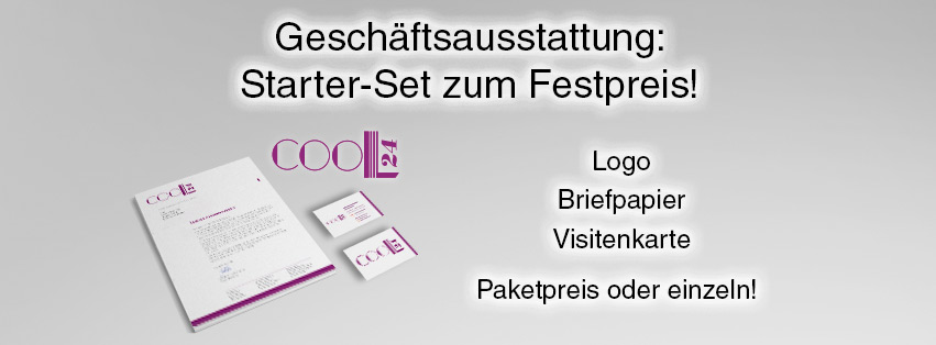 Existenzgruender Starter-Angebot für Logo, Visitenkarte und Briefpapier Existenzgruender Starter-Angebot für Logo, Visitenkarte und Briefpapier zum Festpreis